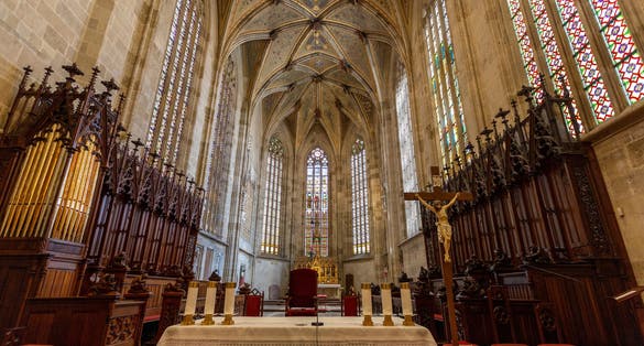  Interior of the St Martin's Cathedral in Bratislava.