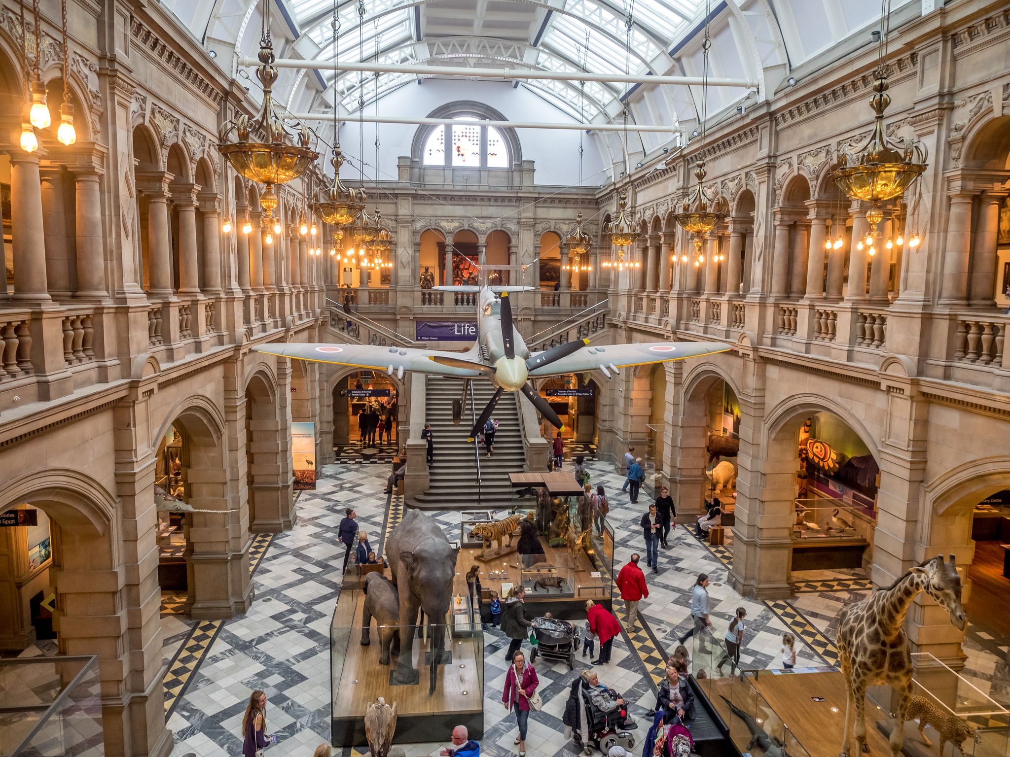  Spitfire Hall in the Kelvingrove Art Gallery and Museum in Glasgow Scotland United Kingdom.