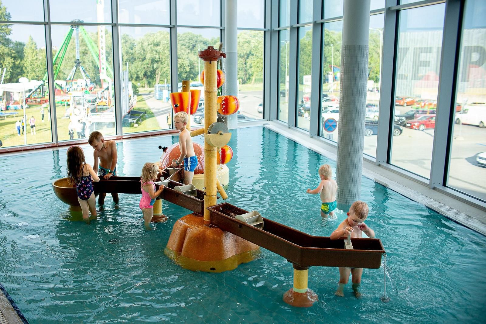 Photo of Aura Centre swimming park in Tartu, Estonia.