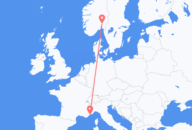 Oslo to Nice