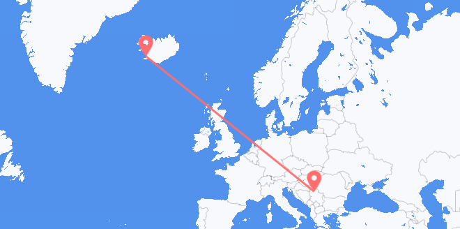 Serbia to Iceland