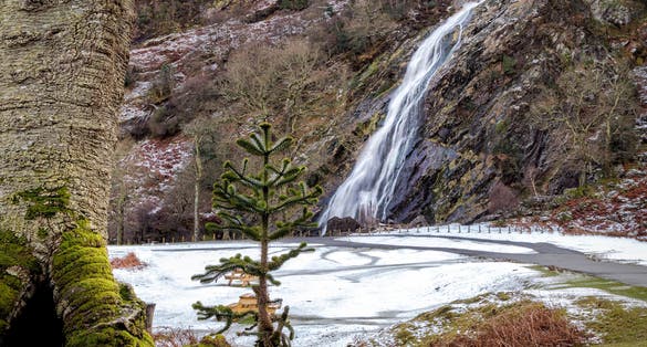 Powerscourt waterfall in Wicklon, Dublin Ireland.