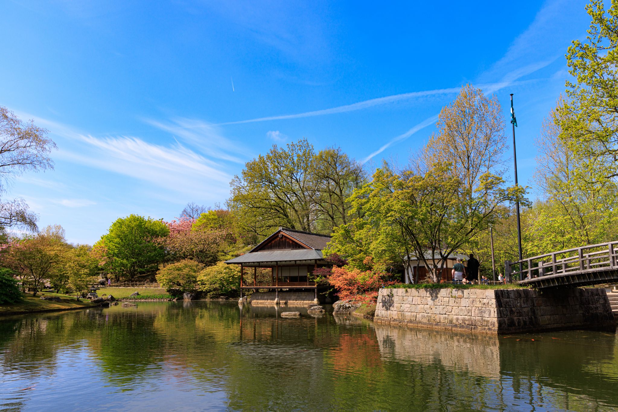 Photo of Japanese garden in Hasselt Flemisch region in Belgium.