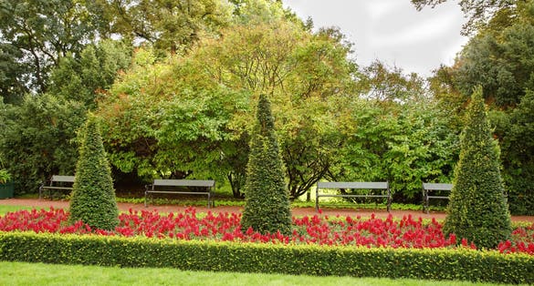 The Royal Palace park in Oslo, Norway.