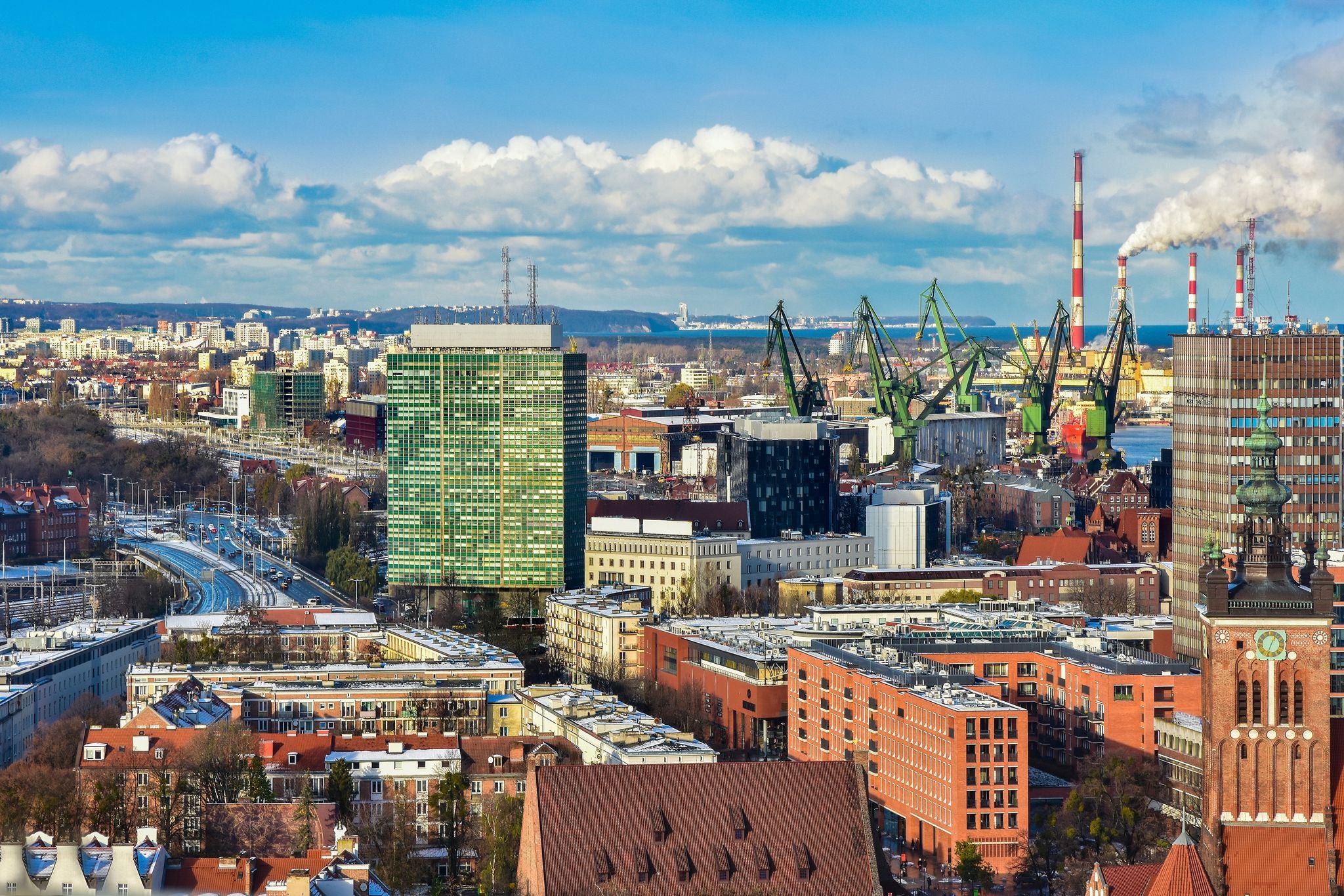 panorama of the city of Gdansk, Poland