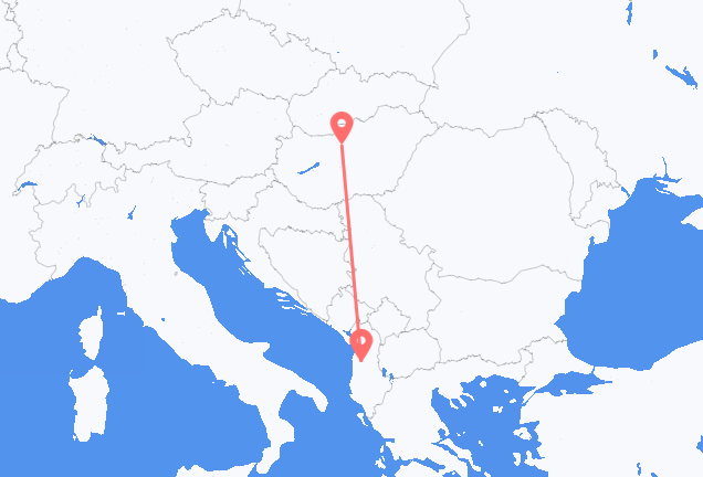 Budapest to Tirana