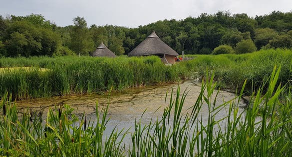 photo of Crannogs at Irish National Heritage Park Barntown, Irland.