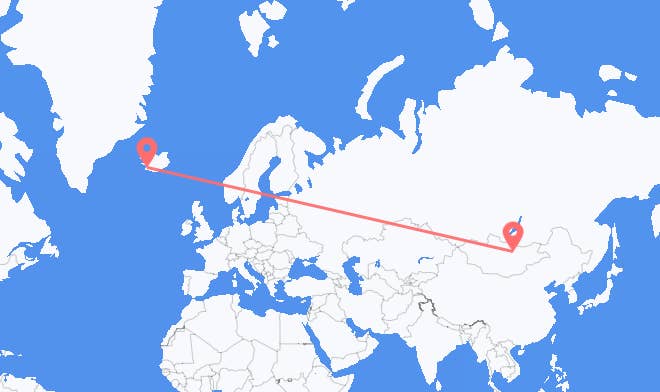 Ulaanbaatar to Reykjavik