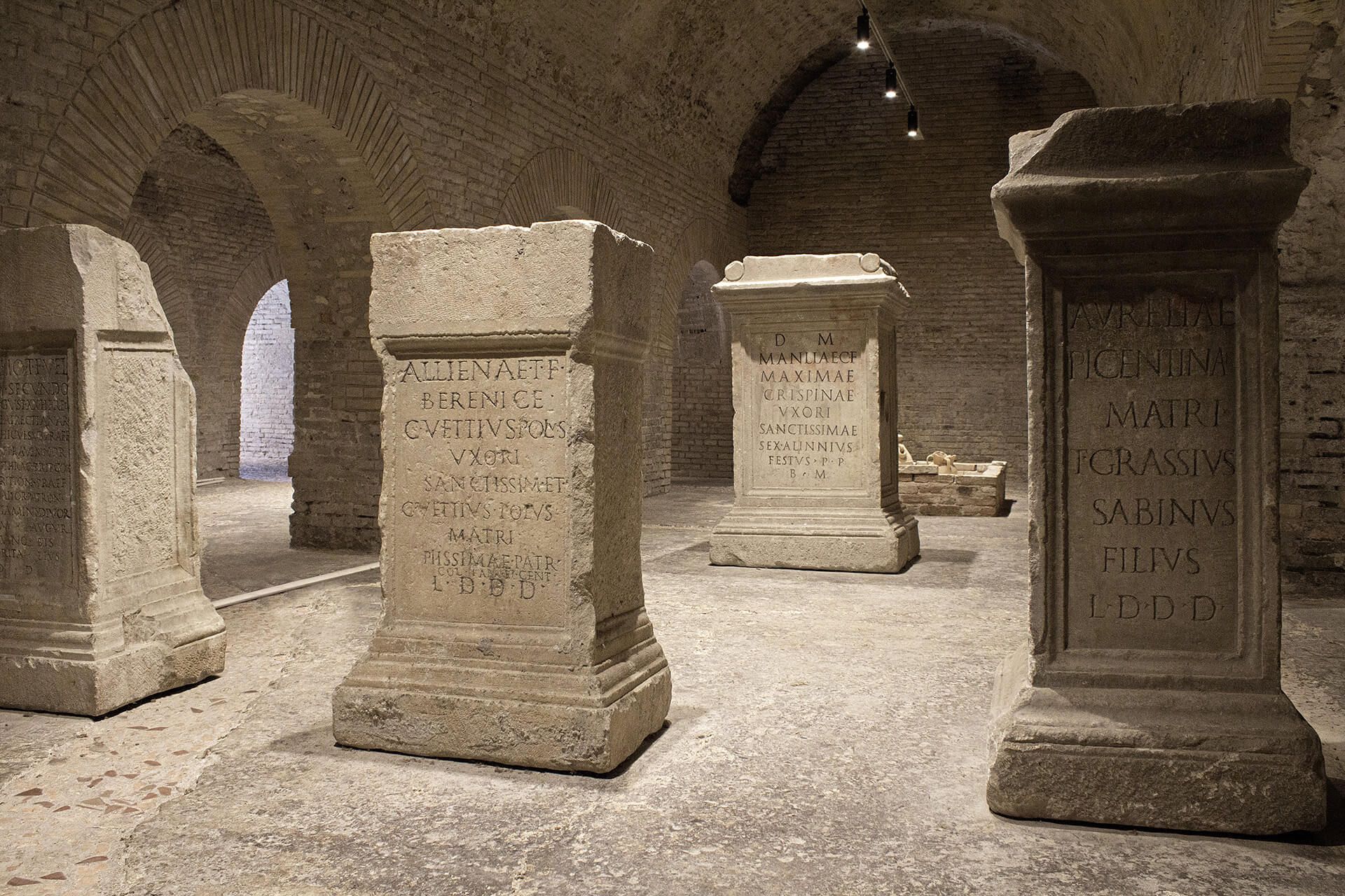 The great Roman cisterns of Fermo, Marche, Italy