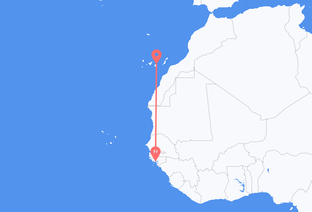 Bissau to Las Palmas