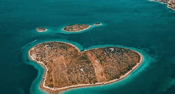 photo of view of Otok Galešnjak,Pašman croatia.