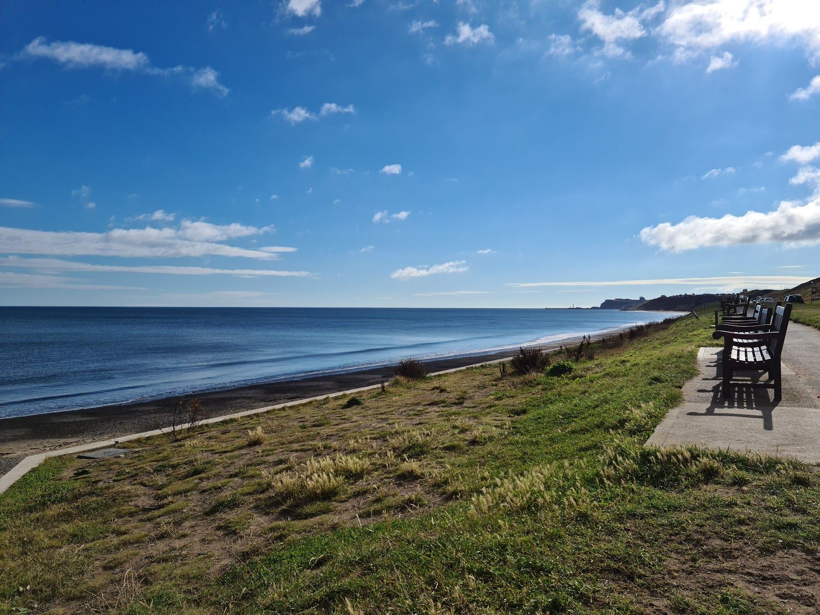 Sandsend Beach, Lythe, Scarborough, North Yorkshire, Yorkshire and the Humber, England, United Kingdom
