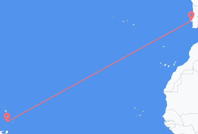 Saint Vincent to Lisbon