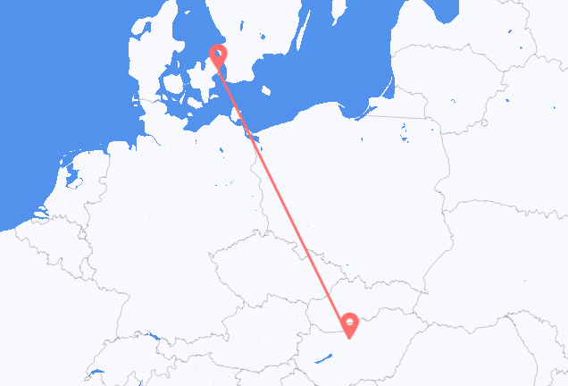 Budapest to Copenhagen