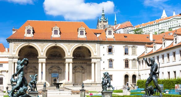 Photo of Valdstejnska Garden and Prague Castle, Prague, Czech Republic.