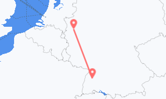 Train tickets from Düsseldorf to Freudenstadt
