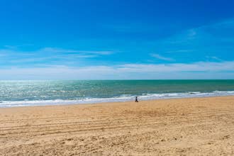 Photo of Chipiona beautiful beach in the province of Cadiz. Andalusia. Spain. 