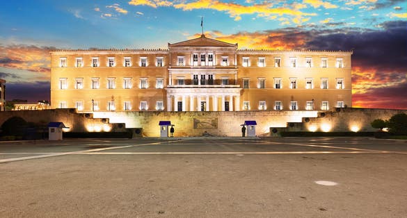 photo of view of Building of Greek parliament in Syntagma square, Athens, Greece.