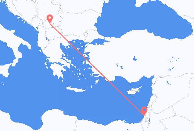 特拉维夫 到普里什蒂纳