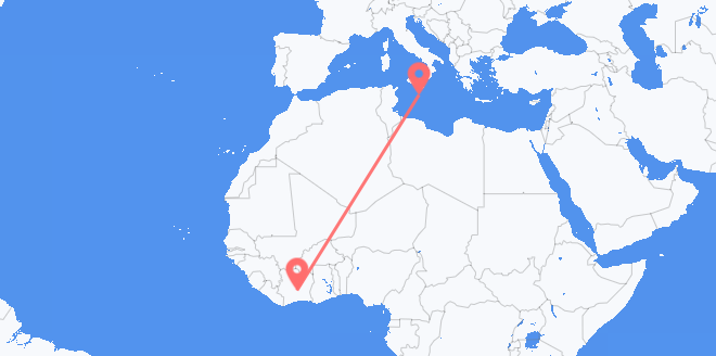 Côte d’Ivoire pour Malte