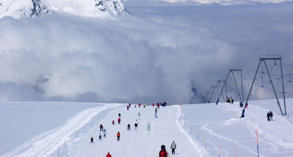 photo of Skiing in Zermatt swiss alps in Zermatt, Switzerland.