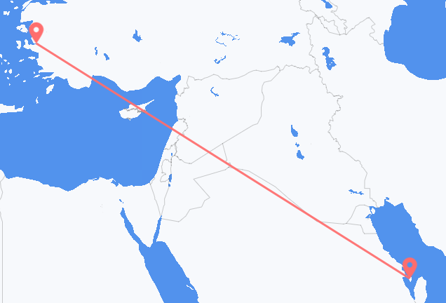 Bahrain Island to Izmir