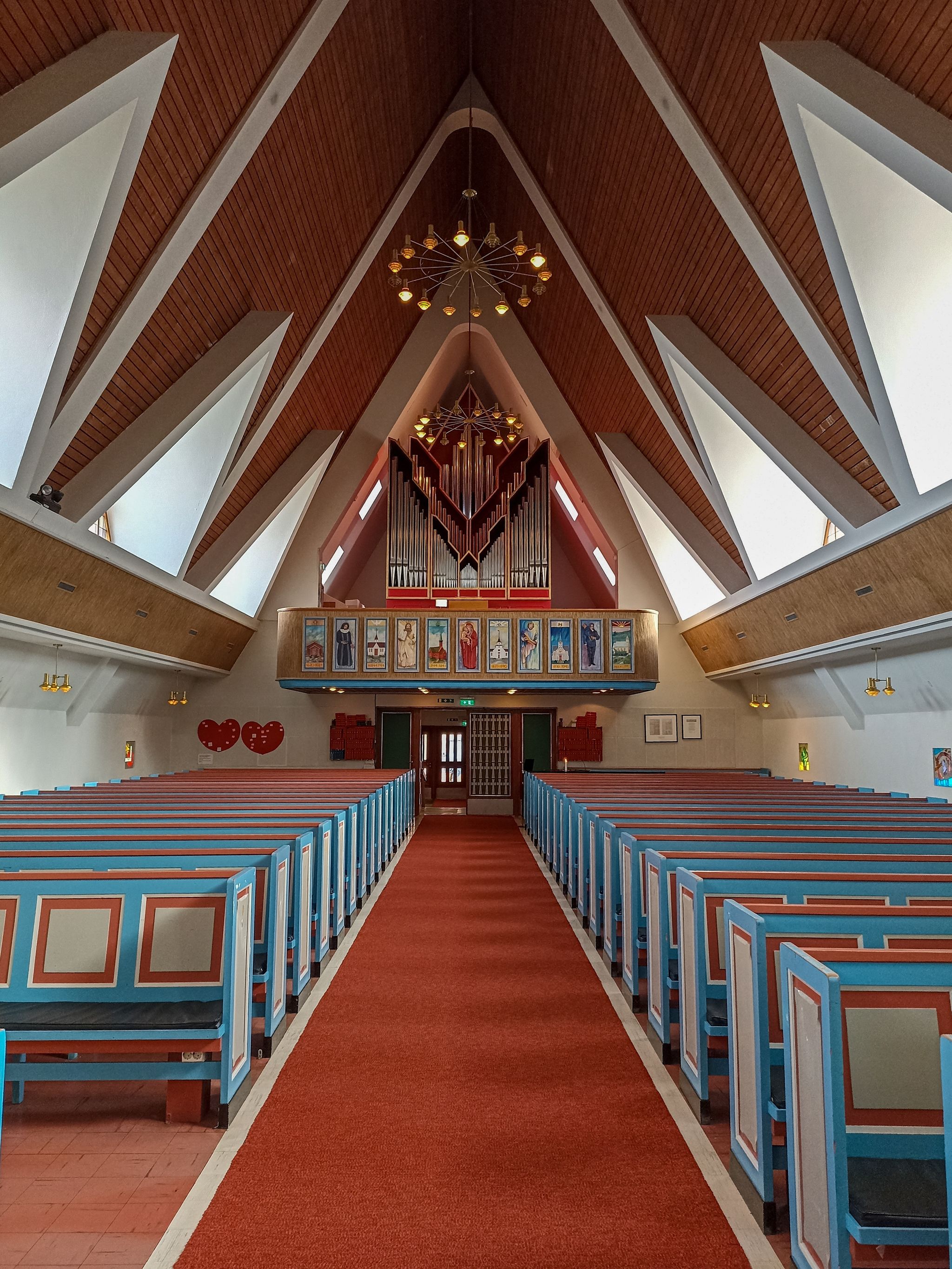 The interior of Hammerfest Church in Norway.