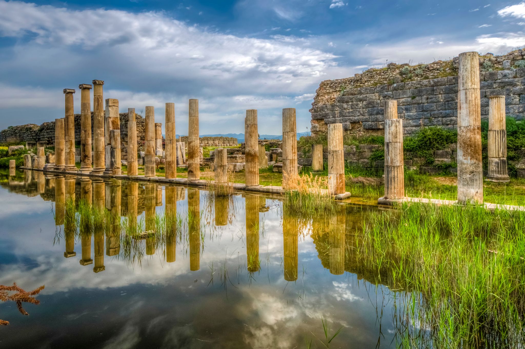 photo of the Temple of Artemis in Magnesia on the Maeander, Turkey.