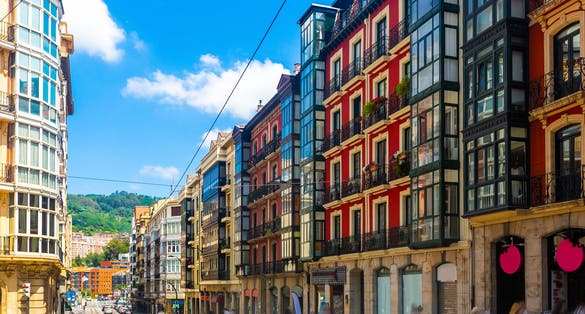 Photo of street of the city Bilbao.