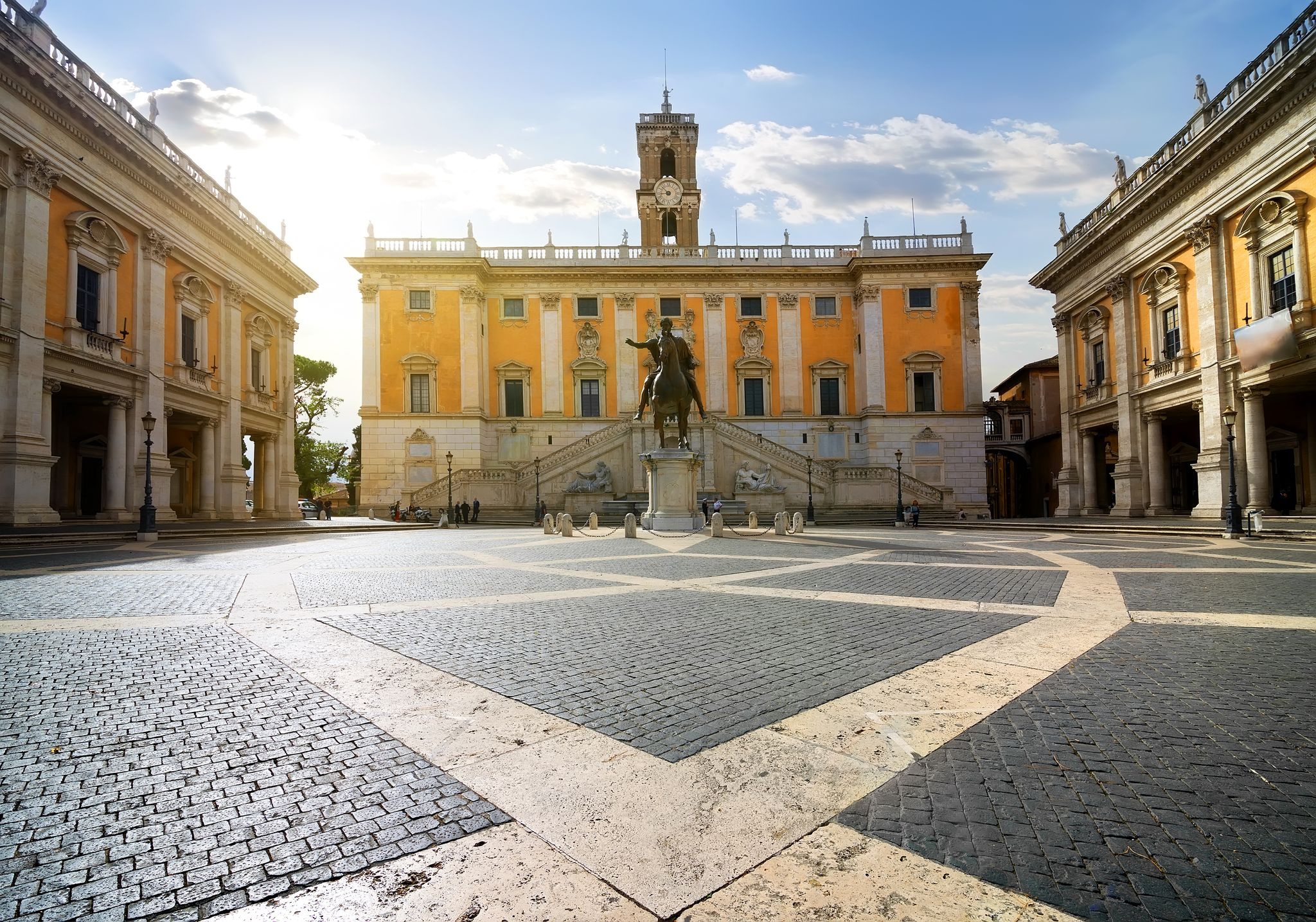 photo of Piazza del Campidoglio on Capitoline Hill ,Rome,Italy .