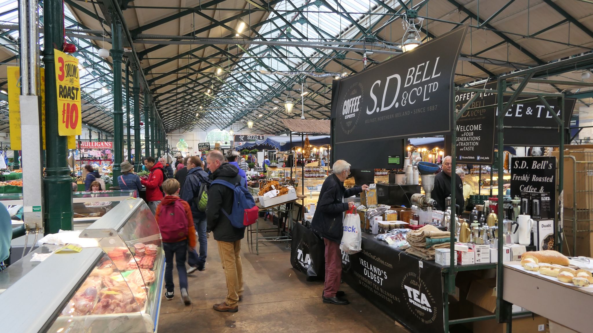 The interior of the famous St. George's market Belfast.
