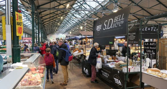 The interior of the famous St. George's market Belfast.