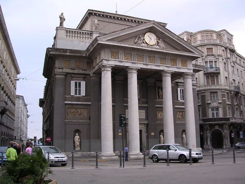 photo of view of Piazza della Borsa, Trieste, Italy.