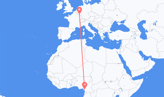 Douala to Luxembourg