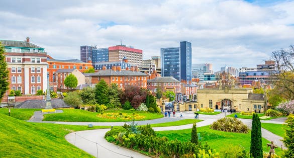 Photo of the Nottingham castle, England.