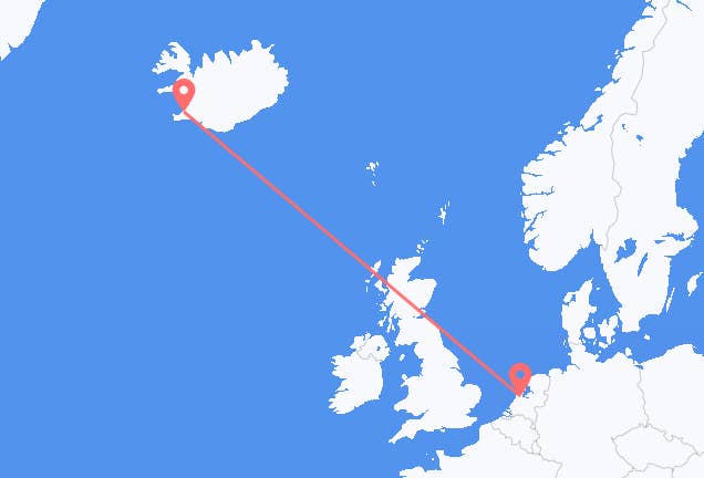 Amsterdam to Reykjavík