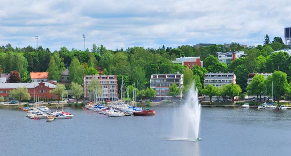 Photo of the town of Lappeenranta from the fortress Linnoitus.