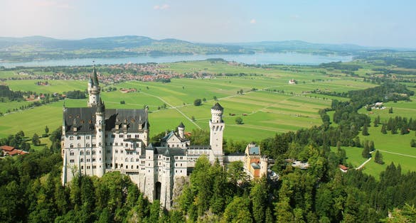 photo of view of Neuschwanstein Castle, Fussen, Bavaria, Germany.