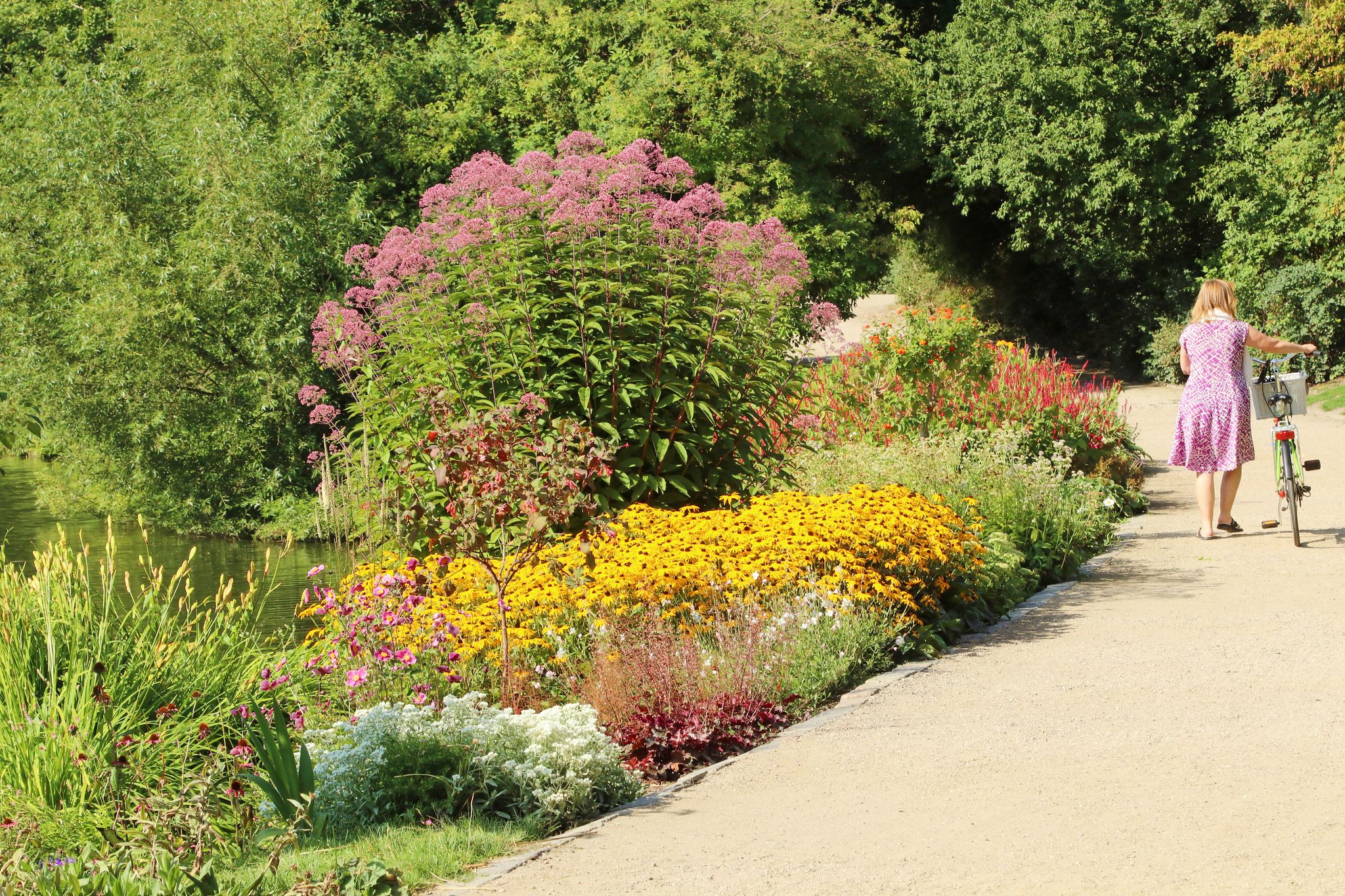 Photo of Orsted park (Orstedsparken, 1879) - a public park in central Copenhagen, Denmark.