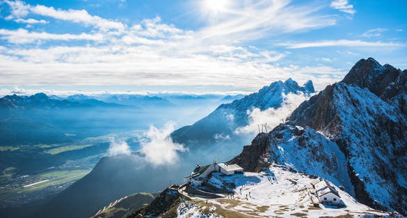 photo of Mountain station of Hafelekar and Seegrube cable railway at Innsbruck, Austria.