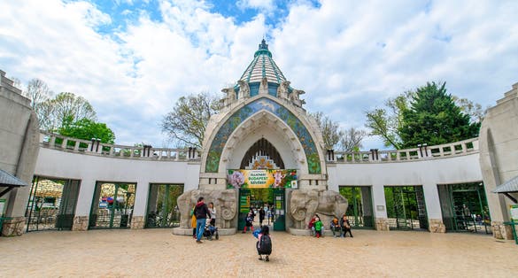 Photo of entrance of the Budapest Zoo, Budapest, Hungary.