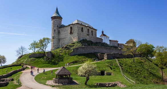 Photo of Kunetice Mountain Castle, State Castle Kuneticka hora, Raby, Czech republic.