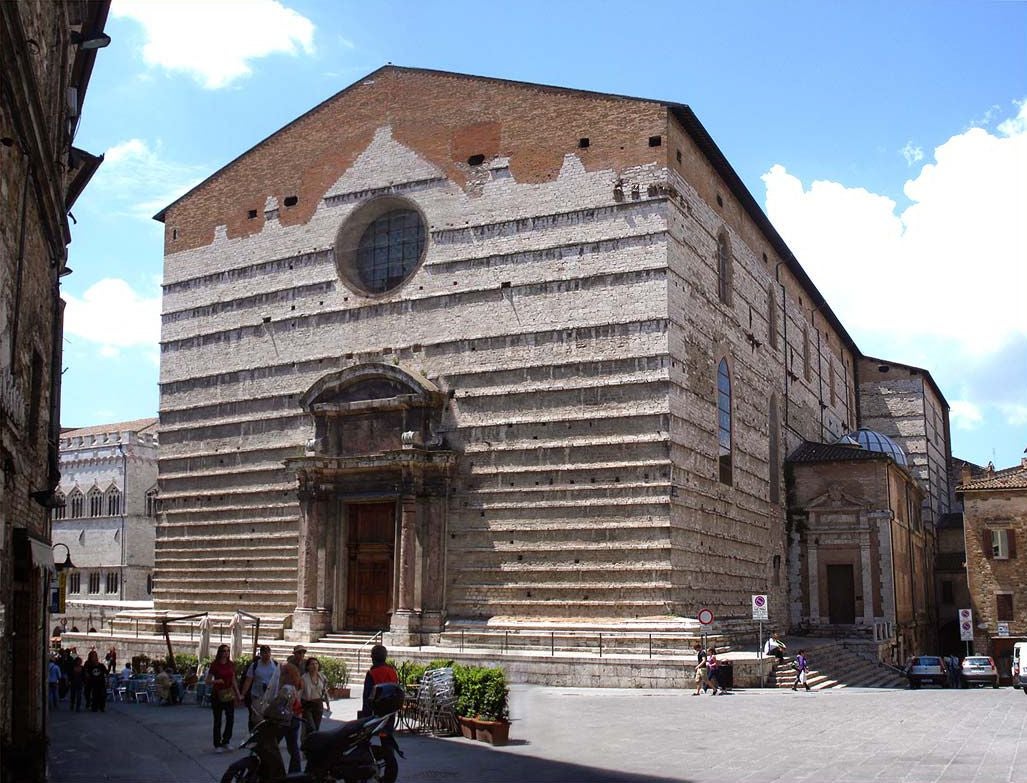 photo of view of Perugia Cathedral, Perugia, Italy.