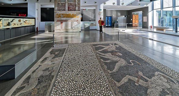 photo of theEntrance hall Archaeological Museum of Pella, Greece.