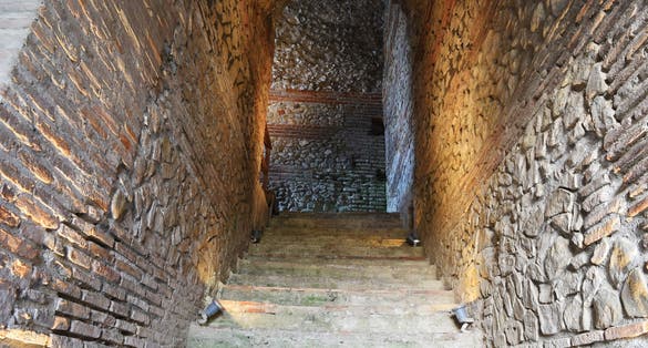 Photo from inside of the ancient venetian tower located not far from the port of Durres, Albania.