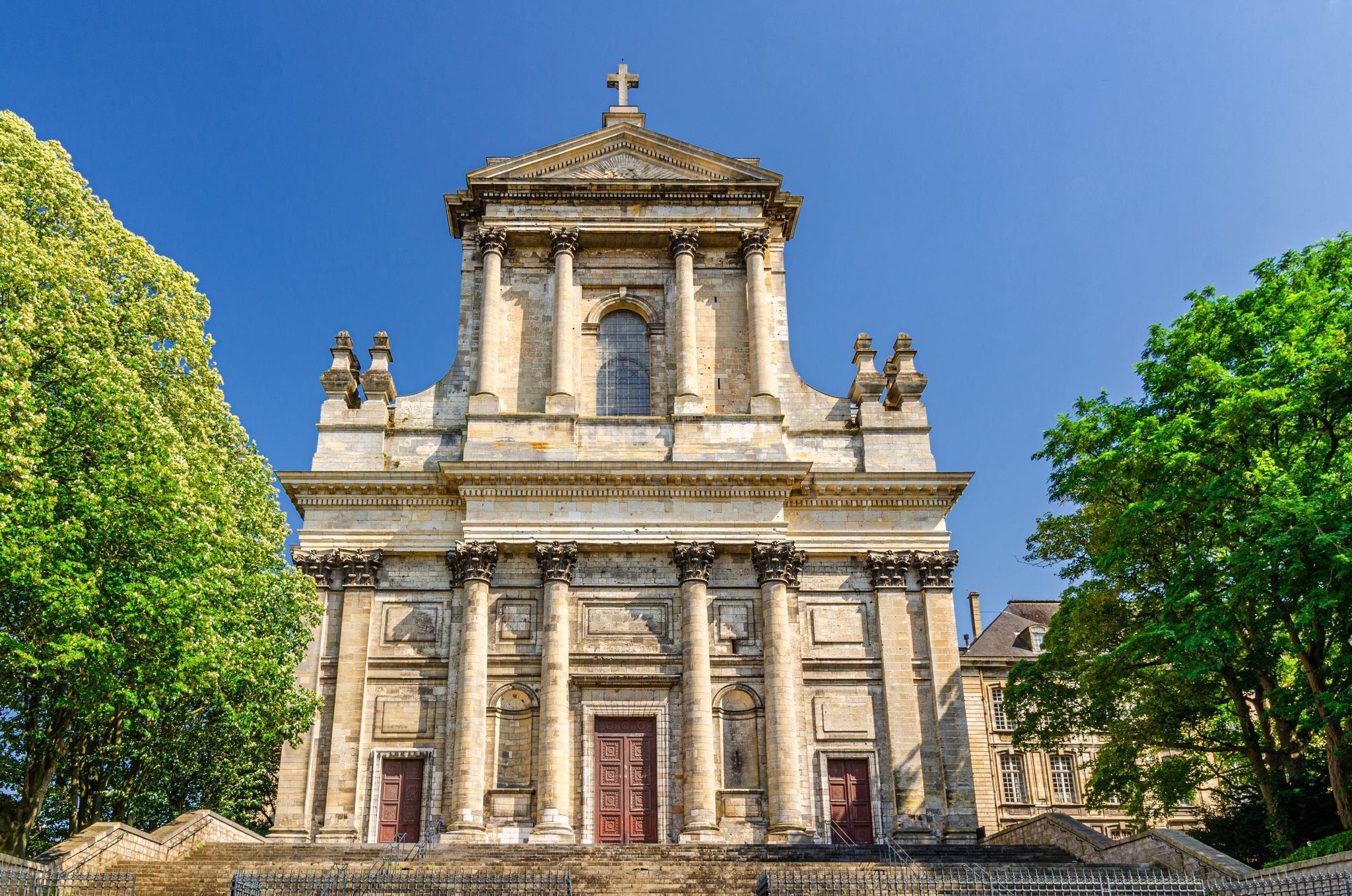 Facade of the cathedral of Arras, France