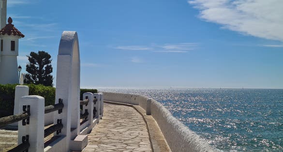 Photo of Pathway to the Mediterranean horizon, Vilanova i la Geltrú, Spain.