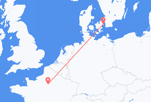 Paris to Copenhagen
