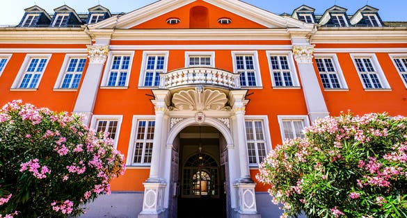 Photo of famous historic old town of Speyer in Germany.