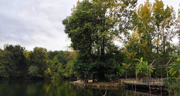 The Lago dos Cisnes Park is located on the banks of the river Cávado in Amares, Braga, Portugal.